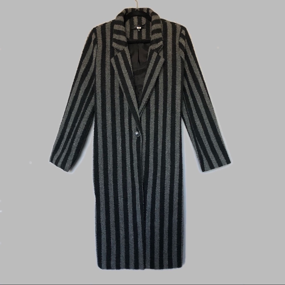 Endless Rose Statement Stripe Overcoat